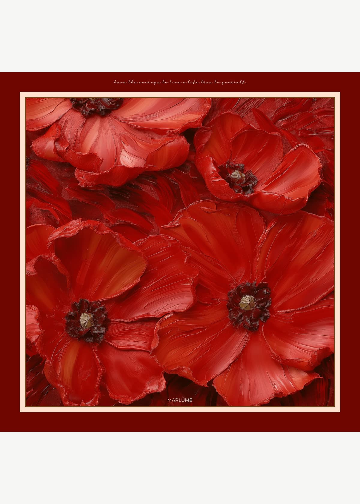 O eșarfă mare din mătase naturală ce înalță curajul tău într-o armonie perfectă cu feminitatea și emoțiile adânci. Cu prezență impunătoare și țesătură fină, devine aliatul tău de suflet, care inspiră forță și sensibilitate în fiecare clipă. Marlume | feminitate și emoții cu suflet.